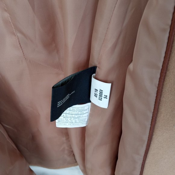 Via Spiga Women's Brown Trench Coat with Faux Fur Collar Sz 10 - Picture 6 of 11